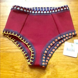 Kiini solely high waisted burgundy bathing small